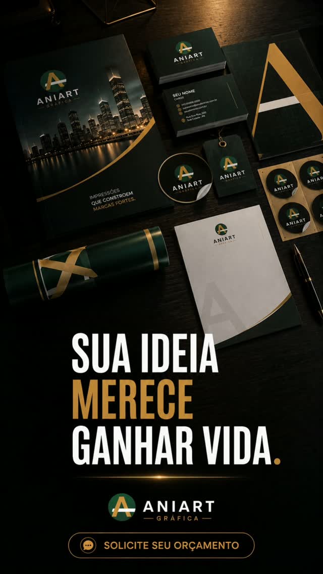 Grandes marcas não nascem prontas. Elas são construídas em cada detalhe.
Um cartão de visita bem acabado, um folder elegante, uma embalagem sofisticada ou um banner de impacto podem ser o diferencial entre passar despercebido e conquistar novos clientes.
Na Aniart Gráfica, cada impressão é produzida com tecnologia, precisão e acabamento premium para que sua marca seja vista da maneira que ela merece.
✨ Impressão de alta qualidade
✨ Materiais personalizados
✨ Acabamento impecável
✨ Atendimento especializado
✨ Produção ágil
Porque sua ideia merece sair do papel e gerar resultados.
📲 Solicite seu orçamento e descubra como podemos valorizar a imagem da sua empresa.
#AniartGrafica #ImpressaoPremium #DesignGrafico #Branding #GraficaCuritiba