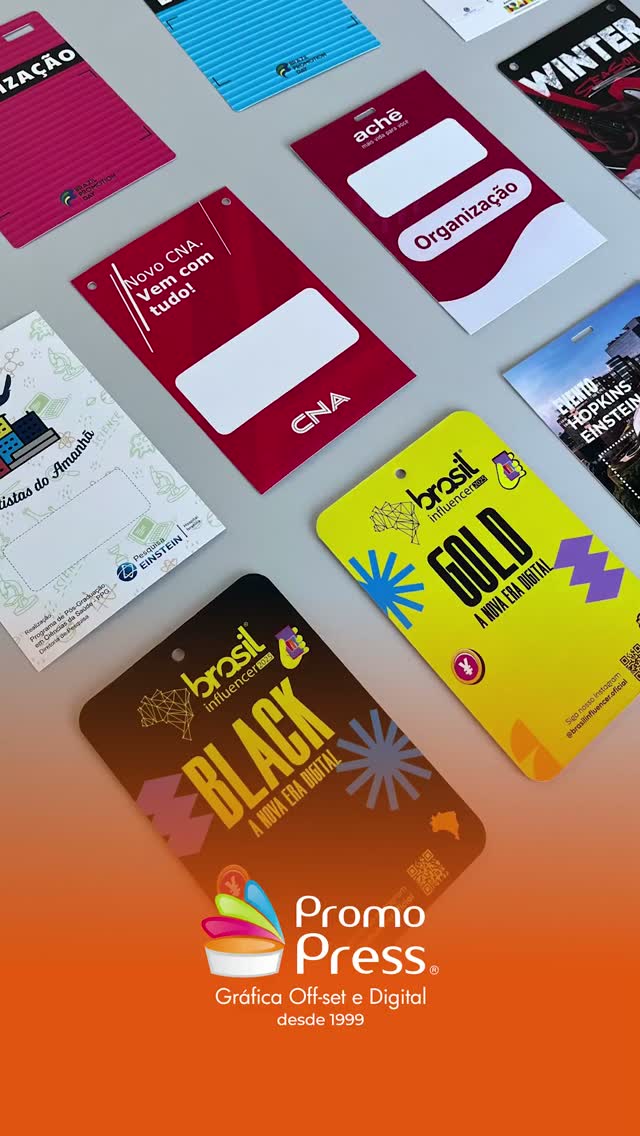 Credenciais personalizadas que organizam, identificam e ainda reforçam a identidade do seu evento. ✨
Produzimos credenciais em diferentes formatos e acabamentos para atender eventos de todos os portes.
👉🏻 Solicite seu orçamento agora mesmo ou visite nosso site: www.lojapromopress.com.br
#credencial #credencialpersonalizada #Promopress #graficasp #graficadigital #graficaoffset #impressaodigital #impressao #grafica