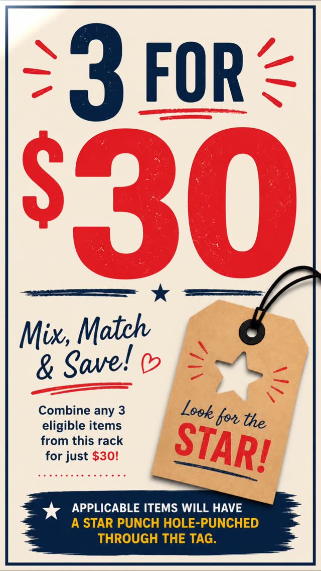 🚨 Our 3 for $30 rack is packed right now… and the best pieces never last long.
You’ll find brand names, new with tags styles, and fresh finds being added all the time. Whether you’re shopping for everyday basics or that unexpected score, this rack is worth digging through.
The catch? Once it’s gone, it’s gone. Come shop before someone else grabs your favorites!
📍Daly Finds Resale Boutique
12300 W. Interstate 10, Bldg. 2
San Antonio, TX 78230
Open 7 days a week • 10 AM–8 PM
#SanAntonioShopping #ResaleFinds #ShopLocalSA #FashionDeals #DalyFinds