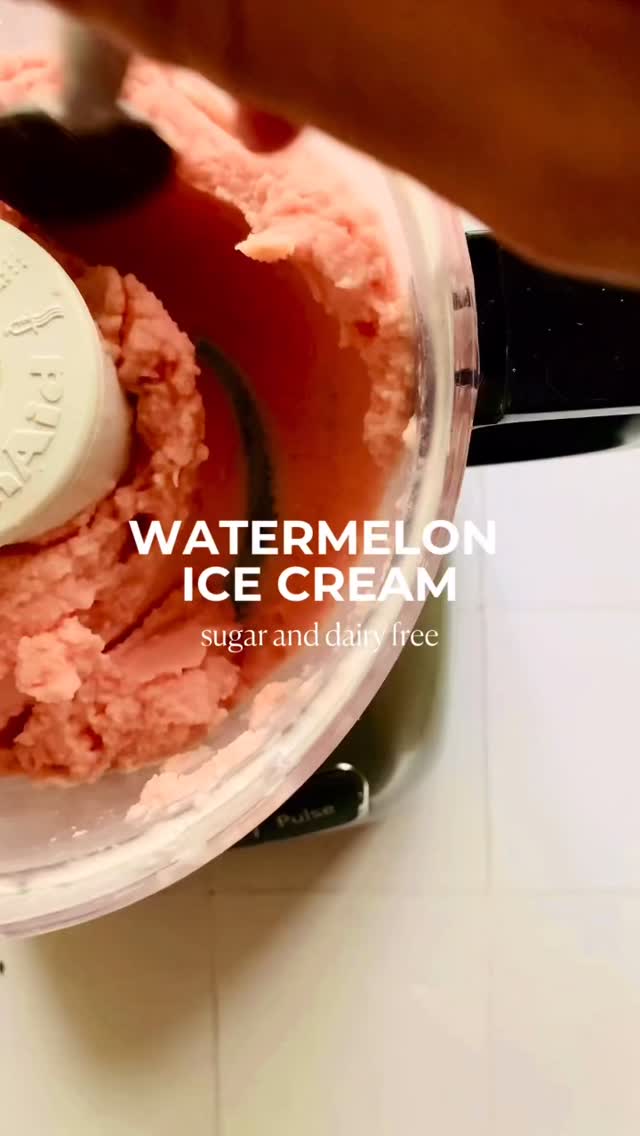 Watermelon ice cream - only 2 ingredients, suger free, dairy free, and one of the most delicious desserts I’ve ever made.
If you saw the viral watermelon ice cream recipe that involves freezing a whole half a 🍉, I am not a fan (personally I don’t want to spend time or effort stirring milk by hand into a frozen watermelon ). So I came up with an easier and less messy way to make watermelon ice cream!
2.5 cups frozen watermelon cubes
1/2 cup full fat coconut milk
Cut watermelon in cubes and spread out on parchment lined baking sheet so it’s flat.
Freeze overnight.
Then blend with coconut milk in a food processor.
That’s it and it’s perfect. Kid friendly too, my 5 year old daughter helped make it.
I would love to hear if you make it!!
#watermelonicecream #watermelonrecipes #dairyfreeicecream #dairyfreedessert #privatecheftoronto
