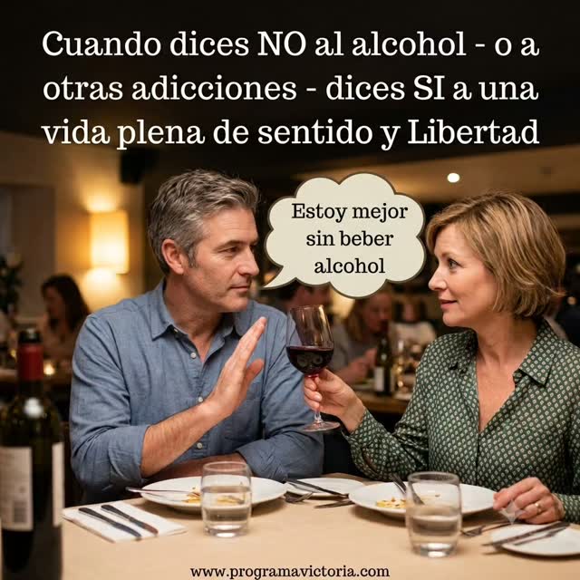 Decir NO también es una forma de cuidarte. 🛑✨
A veces nos cuesta poner límites, especialmente en situaciones sociales donde consumir alcohol o ceder a ciertas inercias parece lo "normal". Sin embargo, cada vez que eliges decir NO a lo que te resta, estás diciendo un SI enorme a tu tranquilidad, a tu claridad mental y a tu libertad. 🌿
No necesitas excusas para elegir tu bienestar. Una vida plena y con sentido se construye a base de decisiones conscientes que te acercan a la versión de ti que realmente quieres ser.
👉 Si sientes que es momento de tomar el control y transformar tu vida, estamos aquí para acompañarte en el proceso.
🔗 Descubre más en www.programavictoria.com
#ProgramaVictoria #BienestarMental #VidaSinAdicciones #CrecimientoPersonal #TomaElControl