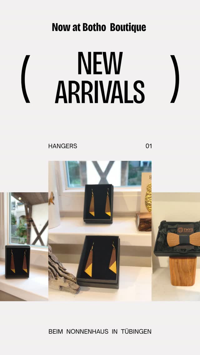 🇩🇪 Neu im Regal bei Botho.
Diese Woche sind ein paar Stücke nach Tübingen gewandert: Ohrringe, Fliegen und Beistelltische.
Drei Dinge, die auf den ersten Blick nichts miteinander zu tun haben. Etwas fürs Ohr. Etwas für den Hals. Und etwas, das deinen Kaffee hält. Alles aus derselben Werkstatt in Entringen, alles von Hand.
Bei den Ohrringen arbeitest du in Millimetern, beim Tisch in Zentimetern. Aber die Kante entscheidet in beiden Fällen — sie ist das Erste, was du spürst, wenn du etwas anfasst. Deshalb sitze ich dort am längsten.
Ein Regal in einem Laden ist etwas Stilles. Kein Marktstand, kein Gespräch, keine Erklärung. Die Stücke müssen für sich sprechen.
Wenn du in Tübingen unterwegs bist: geh bei Botho, Beim Nonnenhaus vorbei und nimm sie in die Hand. Holz will angefasst werden.
Jedes gekaufte Stück pflanzt einen Baum.
Slow Make Complete.
〰️〰️〰️〰️〰️〰️〰️〰️〰️〰️〰️〰️〰️〰️〰️〰️〰️
🇬🇧 New on the shelf at Botho.
A few pieces made their way to Tübingen this week: earrings, bow ties, and side tables.
Three things that have nothing to do with each other, at first glance. Something for your ear. Something for your throat. And something to hold your coffee. All from the same workshop in Entringen, all by hand.
With earrings you work in millimetres, with a table in centimetres. But the edge decides it either way — it's the first thing you feel when you touch something. So that's where I spend the longest.
A shelf in a shop is a quiet thing. No market stall, no conversation, no explaining. The pieces have to speak for themselves.
If you're in Tübingen, stop in at Botho, Beim Nonnenhaus and hold one. Wood wants to be touched.
Every product bought, plants a tree.
Slow Make Complete.