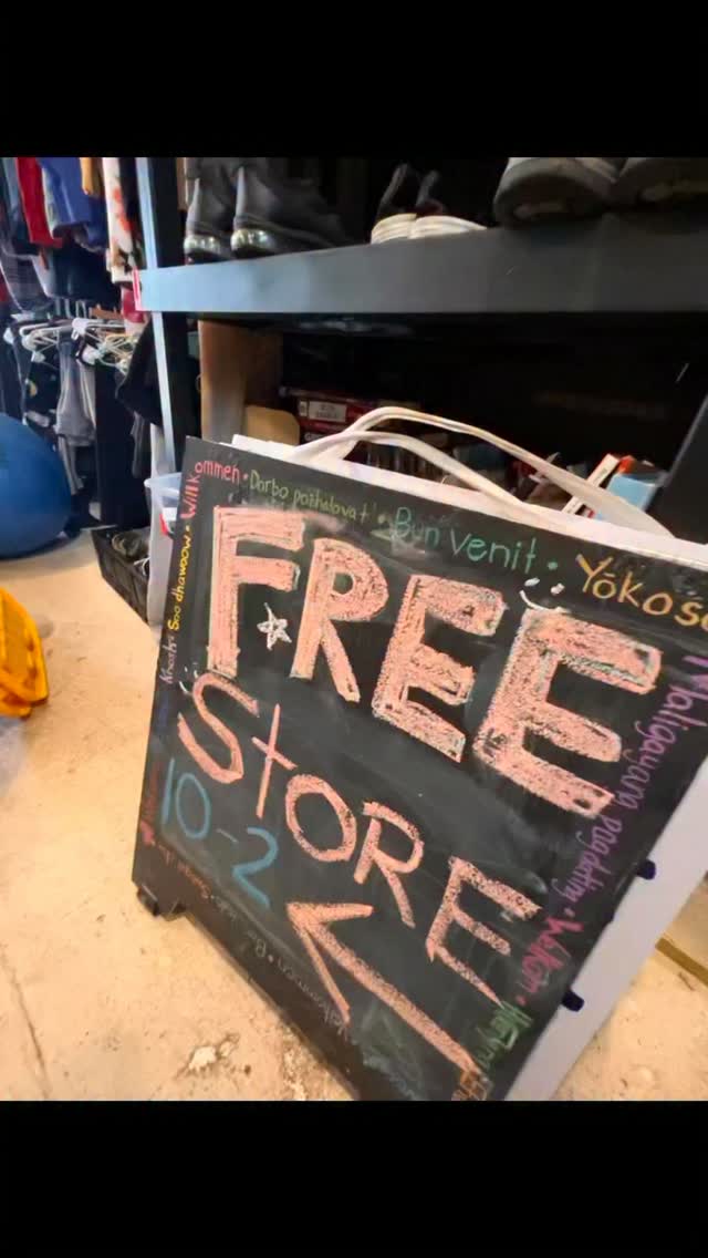 Come shop at the free store! All are welcome! #freestore #portlandfreestore #secondhandfirst #allarewelcome are