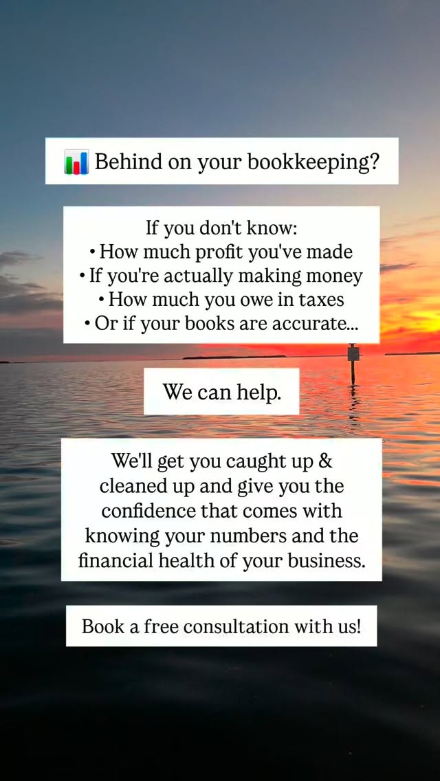 Good bookkeeping isn't just about taxes.
It's about understanding your business.
When your books are accurate, you know:
• What's profitable
• What's costing you money
• If you're actually growing
Ready to get your books back on track?
Schedule a free call with us by going to our website:
Www.gulfsidetax.com