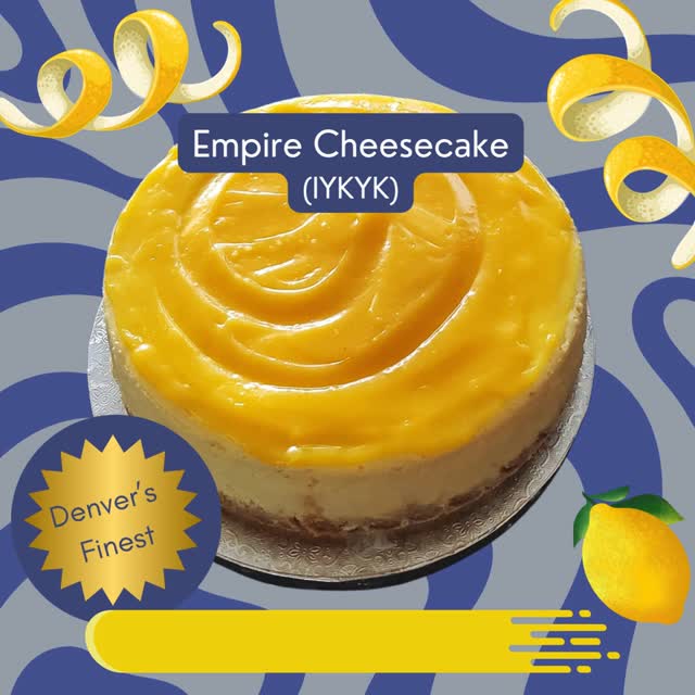 DENVER'S FINEST NY-style cheesecake!
Cool off this summer with a delightful, creamy, fluffy, zippy, handmade lemon cheesecake from Empire Cheesecake! 🍋😍
Order at EmpireCheesecake.com #DenversFInest #DenverBestCheesecake #DenverFoodie #LemonCheesecake