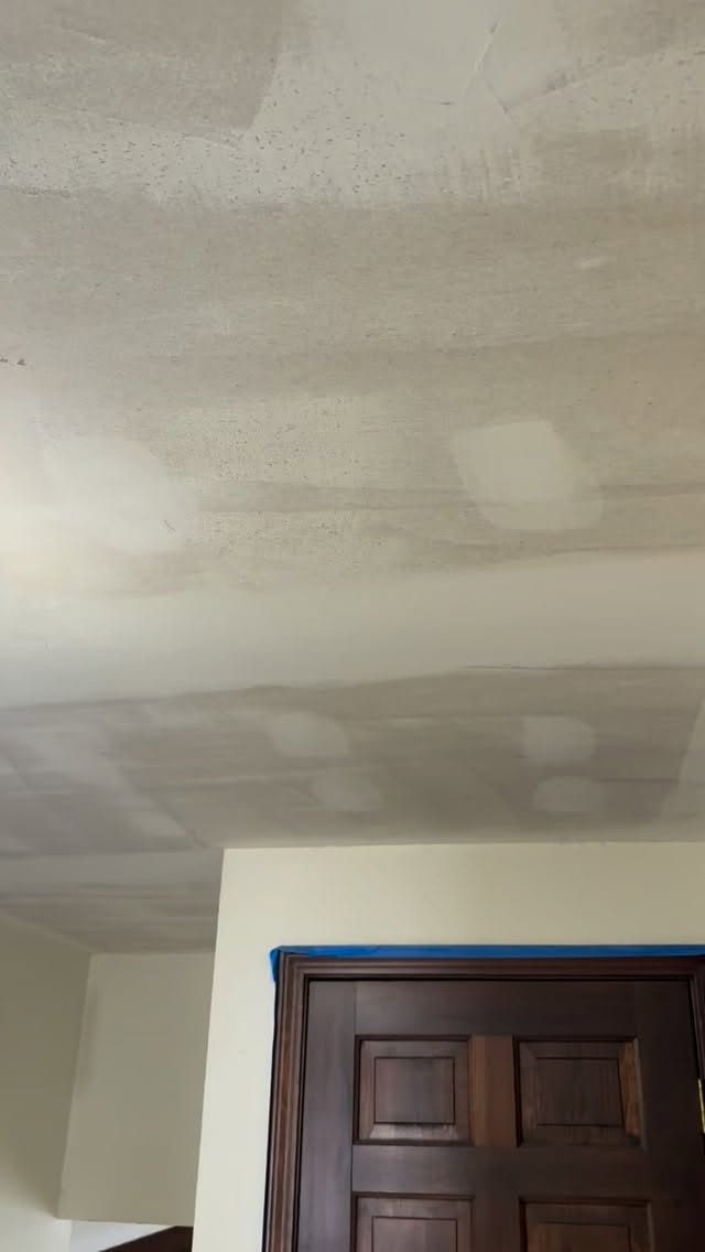 Popcorn and wallpaper removal is such a satisfying process! This client wanted to give his home a new, clean look by updating the paint and ceilings texture. We are removing popcorn texture in 4 rooms, wallpaper in 2 rooms, and painting 7! Each day of the process, we clean up the mess and leave it ready to live in, before starting back on the rest in the morning. This is day 2! Tomorrow: paint!