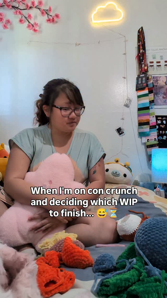 The con crunch is real 😭
2 weeks away from vending at my first Anime Impulse OC! 😁
Save this if you can relate 😅
#handmadewithlove #artistalley #concrunch #CrochetCommunity #animecon