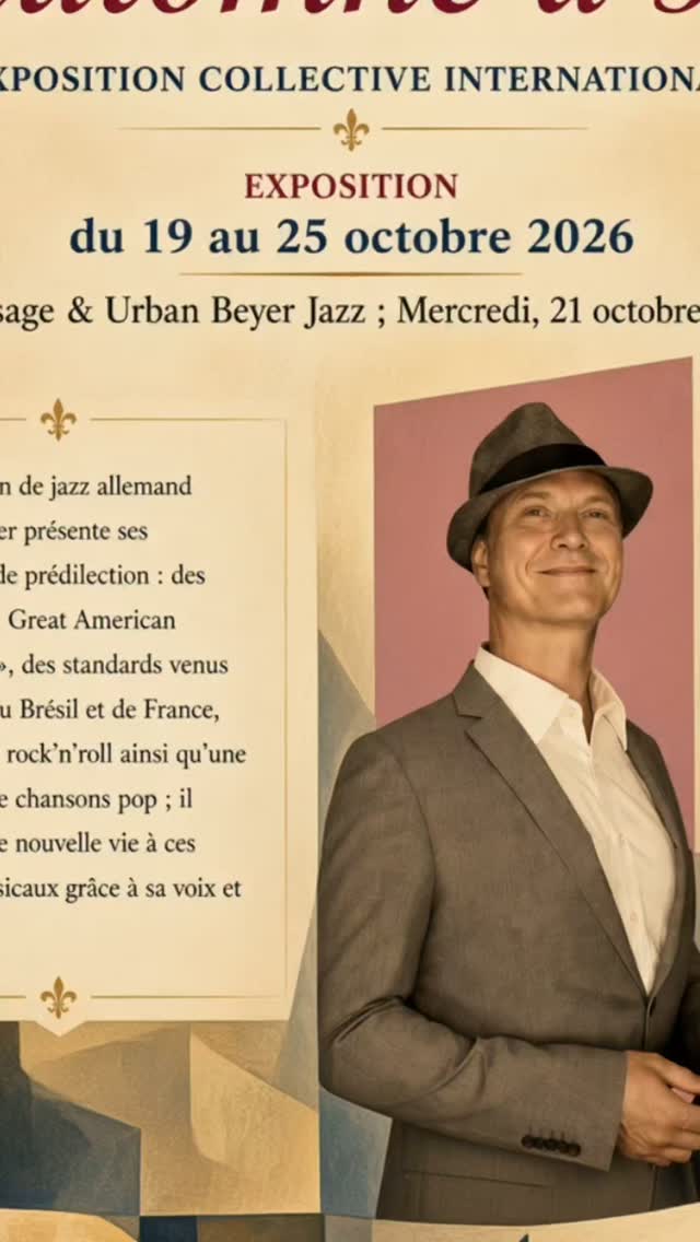 October 21st, starting at 6:00 PM. My favorite songs from the "Great American Songbook" and wonderful musical gems from Cuba, France, and the 1950s—featuring piano and vocals.
GALERIE ARTES
11 rue Frédéric-Sauton, 75005 Paris
Le 21 octobre, à partir de 18h. Mes morceaux préférés du « Great American Songbook » et de merveilleux trésors musicaux cubains, français et des années 1950, interprétés au piano et au chant.
GALERIE ARTES
11 rue Frédéric-Sauton, 75005 Paris