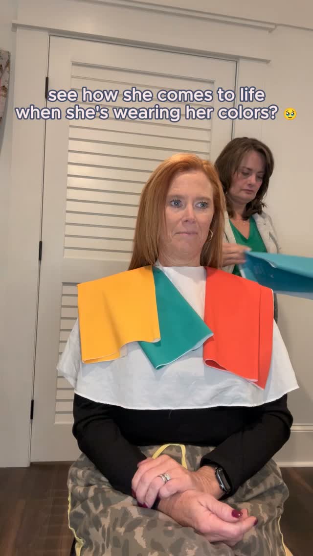 She walked in saying she struggles to find colors that don’t clash with her red hair, and just look at her now. 🍑✨
When we found her True Spring palette, everything clicked. The warmth, the glow, the harmony — it’s all there. This is the power of knowing your colors! 🌈
If you want to see yourself come to life like this, text me to book your color analysis: 828-406-9385
