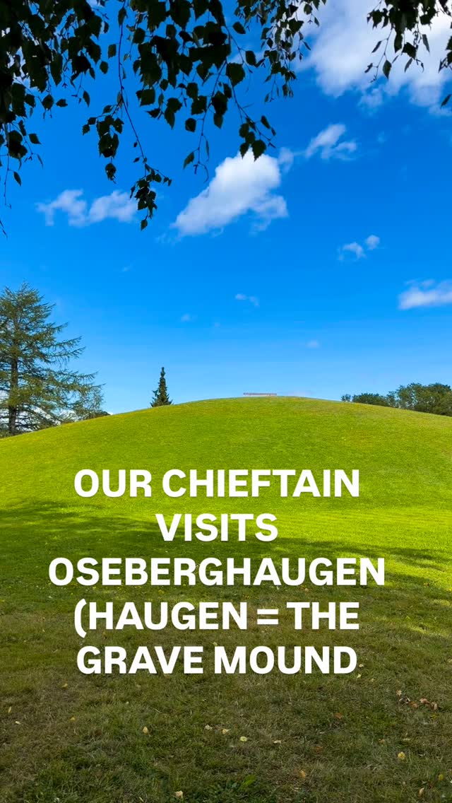 The Chieftain of Odin’s Warrior Tribe visited Oseberghaugen today, the burial mound where the extraordinary Oseberg ship burial was discovered.
Yesterday, he stood outside the new Museum of the Viking Age in Oslo, where the Oseberg ship is now housed. Today, he came to the place where that story began.
Visiting the burial site itself was a powerful experience. This was no ordinary grave. The scale of the mound, the ship, the grave goods, and the extraordinary effort devoted to the two women buried here speak to the importance they held in their own time.
The setting is beautiful, quiet, and deeply moving. Though the ship and the remains are no longer here, the power of the place remains. The power lingers though. The Chieftsin performed a brief blot.
Listen to the Chieftain’s own reflections from Oseberghaugen and what this remarkable site meant to him as well as what type of women were buried there.