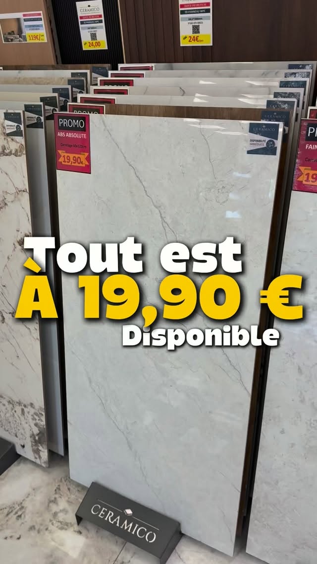 ✨ Carrelage 60×120 cm – seulement 19,90 €/m² ! ✨
Donnez une touche moderne et élégante à votre intérieur avec notre carrelage grand format 60×120 cm.
🔥 Prix : 19,90 €/m²
📦 Disponible dès maintenant
🏠 Idéal pour sols et murs
📩 Contactez-nous en message privé pour plus d’informations.
📍 NOS MAGASINS
Magasin 1 & Dépôt – Sarcelles
📌 31 Rue du Fer à Cheval, 95200 Sarcelles
📞 01 86 04 82 15
📧 info@ceramico.fr
Magasin 2 – Le Perreux-sur-Marne
📌 230 Avenue du Général de Gaulle, 94170 Le Perreux-sur-Marne
📞 01 86 04 60 52
📧 commercial@ceramico.fr
👉 Venez comparer, toucher et choisir directement en magasin
🕘 Horaires
Lundi – Samedi : 09h00–12h30 / 13h30–18h30
Dimanche : fermé
🌐 www.ceramico.fr
#carrelage
#interieurdesign
#decorationinterieure
#salledebain
#fyp