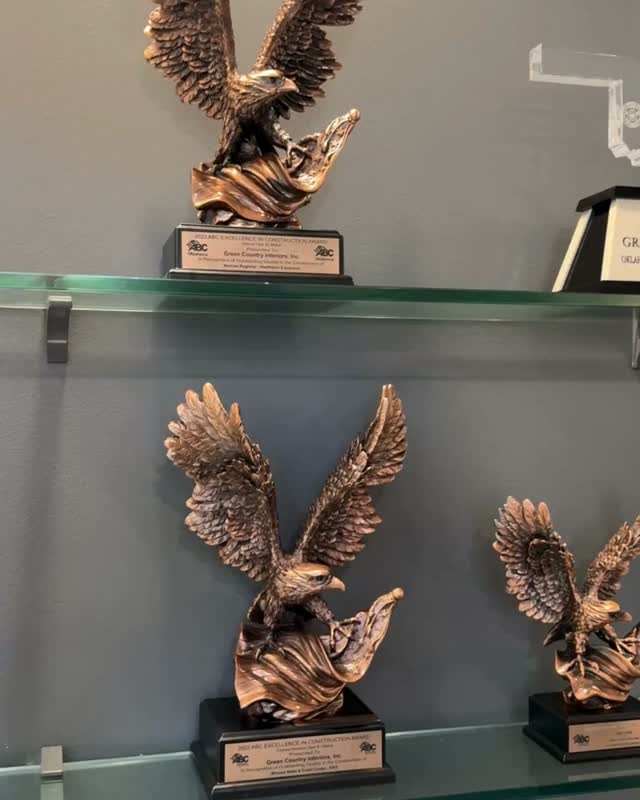 We're not usually the type to brag... mostly because our crews would never let us hear the end of it.
These awards aren't why we show up every day—they're just a reminder that doing good work, treating people right, and sticking with it over the years has a way of adding up.
Tomorrow it's back to the jobsite, where nobody cares how many plaques are on the wall. They just want the work done right.
#GreenCountryInteriors #TeamGCI #BackToWork #CommercialConstruction
