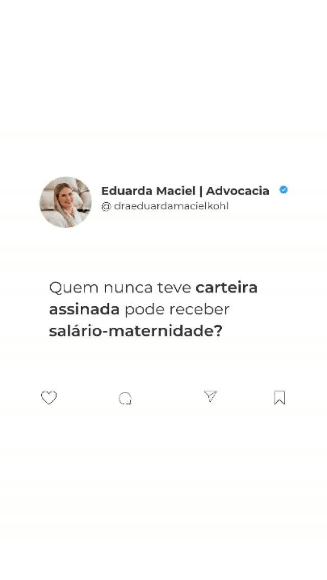 Teve bebê recentemente, nunca trabalhou de carteira assinada e acha que não tem direito a nada? 🍼👶
Esse é um dos maiores mitos sobre o INSS! Milhares de mães deixam de receber o salário-maternidade por acreditarem que o benefício é exclusivo para quem tem emprego formal ou carteira assinada.
A verdade é que a lei protege diversas outras situações. Você pode ter direito ao benefício se:
- Trabalha na roça ou na agricultura familiar
- Contribui como MEI ou autônoma
- Paga o carnê do INSS (facultativa)
- Está desempregada, mas no período de graça do INSS
- Está recebendo seguro-desemprego
O ponto principal é saber qual documentação apresentar para comprovar a sua categoria do jeito certo.
Em caso de outras dúvidas, procure orientação de um advogado da sua confiança!
Dra. Eduarda Maciel Kohl
Advogada Especialista em Direito Previdenciário
OAB/PR 65.092
#salariomaternidade #inss #direitodamae #maedeprimeiraviagem #maternidade #gestantes #direitoprevidenciario #trabalhorural #autonoma #advogadageral