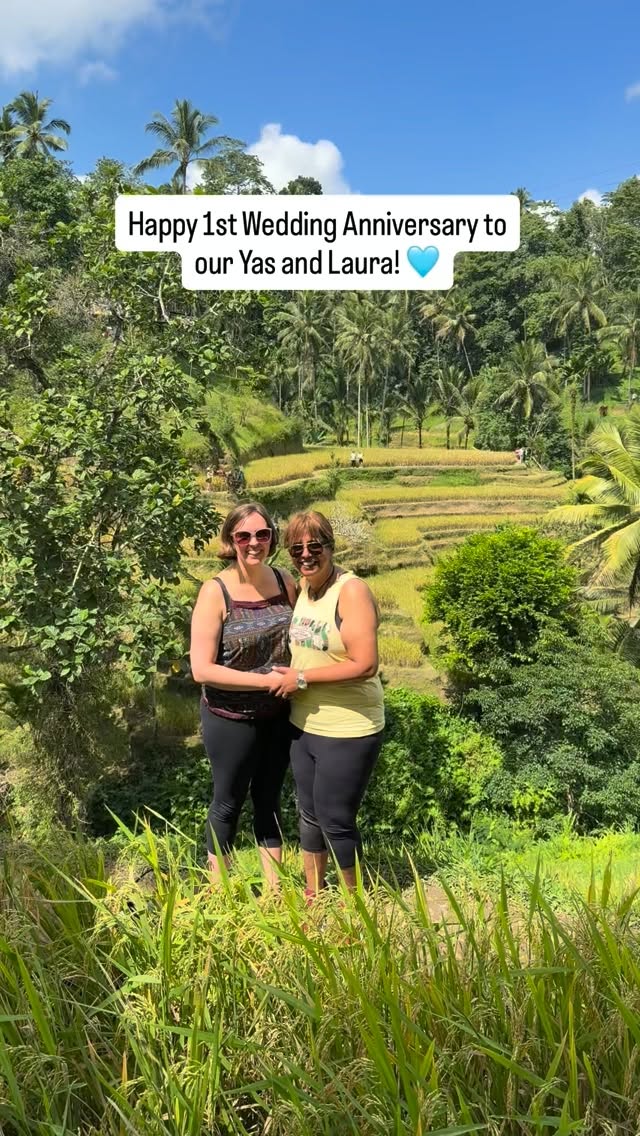 Women find friendships, fun and freedom on our trips… but these two found a whole lot more too! 😁❤️
It has been an absolute JOY to meet Yas and Laura individually on their first Travel Queen trips, without each other back in 2020 and 2021, then to watch their love story begin when they first met on our July 2022 Hawaii Adventure, to the growth of their beautiful family, to the privilege of being part of their gorgeous wedding in the Lake District 1 year ago today, and to having the honour of sharing their honeymoon travels on our Bali Adventure 2 months ago, with this very special group of ladies ☺️
(If you’d like to see a few more pics of their journey, including some cracking early days tell-tale glimpses in Hawaii 👀, check out my stories! 😁)
It’s a Travel Queen story with a difference, that will always be one of my favourites 😁, and it’s a reminder of just how the universe can work in mysterious ways to make magical things happen 🥹💫✨
Happy Anniversary ladies, hope you’re celebrating and spoiling each other today, and that this little video brings back some happy honeymoon memories 😘❤️
Mel x
#love #grouptravel #solofemaletravel #sofetravel #womenempoweringwomen
