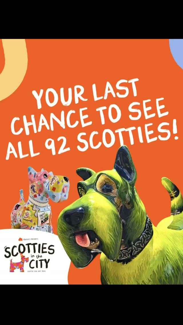 Scotties in the City trail may be coming to an end next weekend, but all 92 big and wee Scotties will come toqether one last time for our Farewell Weekend!
29-30 August at Bridgeton Bus Garage
Come along to see all the Scotties under one roof plus: -Food & drink ⁃ Stalls ⁃ Raffle - PLUS Free shuttle in a vintage 1950s bus to and from Bridgeton Bus Station, thanks to our friends at the Glasgow Vintage Vehicle Trust
Tickets: £7 adults I £3 children | Under 4s go free!
Every ticket helps to fund Maggie's expert cancer support. To get yours, https://www.eventbrite.co.uk/e/scotties-in-the-city-farewell-weekend-2026