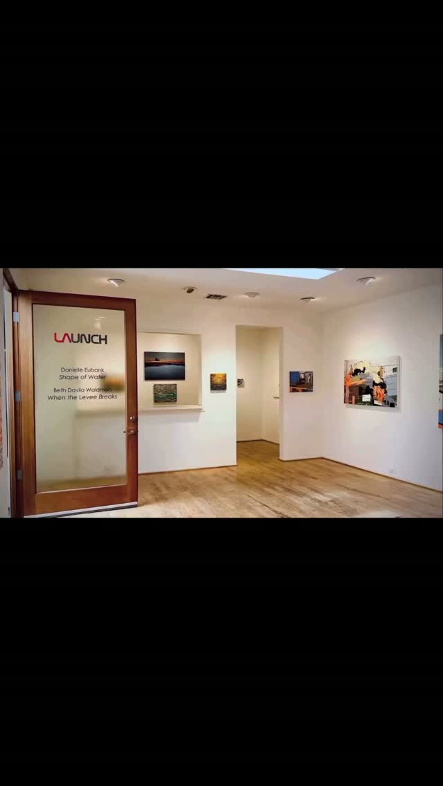 Please enjoy this video of the two parallel solo exhibitions by Beth Davila Waldman and Danielle Eubank at @launch_la thru Aug 29. Eubank’s paintings in her exhibition “Shape of Water” and Waldman’s work in “When The Levee Breaks” both contend with the ways we perceive major elements in nature, from our great oceans to the the structures that we humans redefine them as thru our constructions of containment. We are facing the results of these shifts from natural flows into boundaries that our current conditions can no longer restrain. I welcome you to join us to see the work in person for our closing reception starting at 3pm with our artist walk thru starting at 4pm. For those of you who cannot join, I am grateful to the film work of @ericminhswenson and documentary photography of @joshuawhitephotography for helping me bring this show to you. Video courtesy of Beth Davila Waldman
SHAPE OF WATER
DANIELLE EUBANK
@eubankart
WHEN THE LEVEE BREAKS
BETH DAVILA WALDMAN
@waldmanarts
AUGUST 8 - AUGUST 29, 2026
LAUNCH Gallery is proud to present solo exhibitions by Danielle Eubank and Beth
Davila Waldman, whose work reflects on the passage of time through the changing
conditions of our natural world and the societies we inhabit. As artists and
humanitarians, they have devoted their practices to observing the beauty and fragility of the land, oceans, and communities that sustain us. Their paintings and mixed media works bear witness to a world in transition, documenting the recent past and the present while inviting viewers to consider an increasingly uncertain future.
LAUNCH LA / LAUNCH GALLERY
170 S. La Brea Ave., Suite 202
Los Angeles, CA 90036
James Panozzo, Executive Director
Email info@launchla.org
Phone 323.899.1363