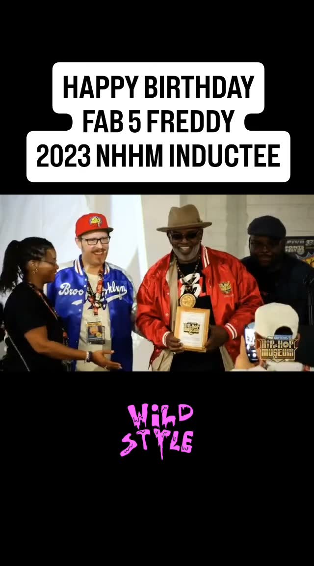 🎉Happy Birthday @fab5freddy 2023 NHHM INDUCTEE at The 40th Anniversary of Wild Style Ceremony👑
🤓Founder @djboom_lv
🎤Executive Director @mastergeesugarhill
💪🏾Executive VP @djquicksilva
🎙Historian @jayquan.hiphop.historian
🎧Music Director @dj_rbi
📽Director @wvision.co and @nicklight01
🖼Resident Artist @sceneism7art
🧢Fashion Director @trueheadzclothing
🎂Fabricators @espazino @alwowcreations
🏅Fabricator @buckeydavis
🏛Chief Curator @anotherredsummer
💻Digital Director @iamclbonline
🎭Ambassadors @hiphoptrooper
@theblingkingz
🎨Creative Director @ajkatzart
🎁Retail Director @ericaparm
🎥Videographer @birthofhiphop
🚘Transportation Director @mnmmmark
🎼Archival & Talent Director @geechiedanofficial