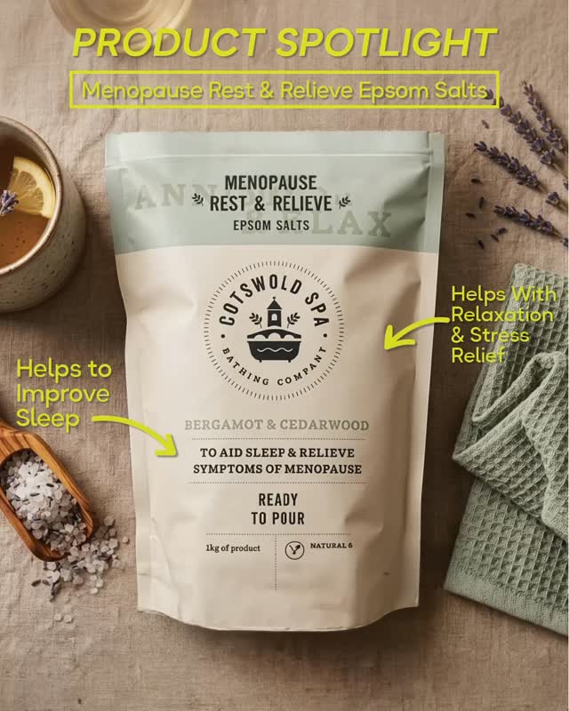 🌿 Menopause deserves a little more self-care.
When sleep is elusive, stress is high and you just need a moment to yourself… soak it out. 🛁✨
Our Menopause Rest & Relieve Epsom Salts are made for those precious moments of calm — helping you relax, unwind and create a soothing bedtime ritual.
Because looking after you matters too. 💛
#MenopauseSupport #MenopauseSelfCare #MenopauseWellbeing #MenopauseRelief #genm