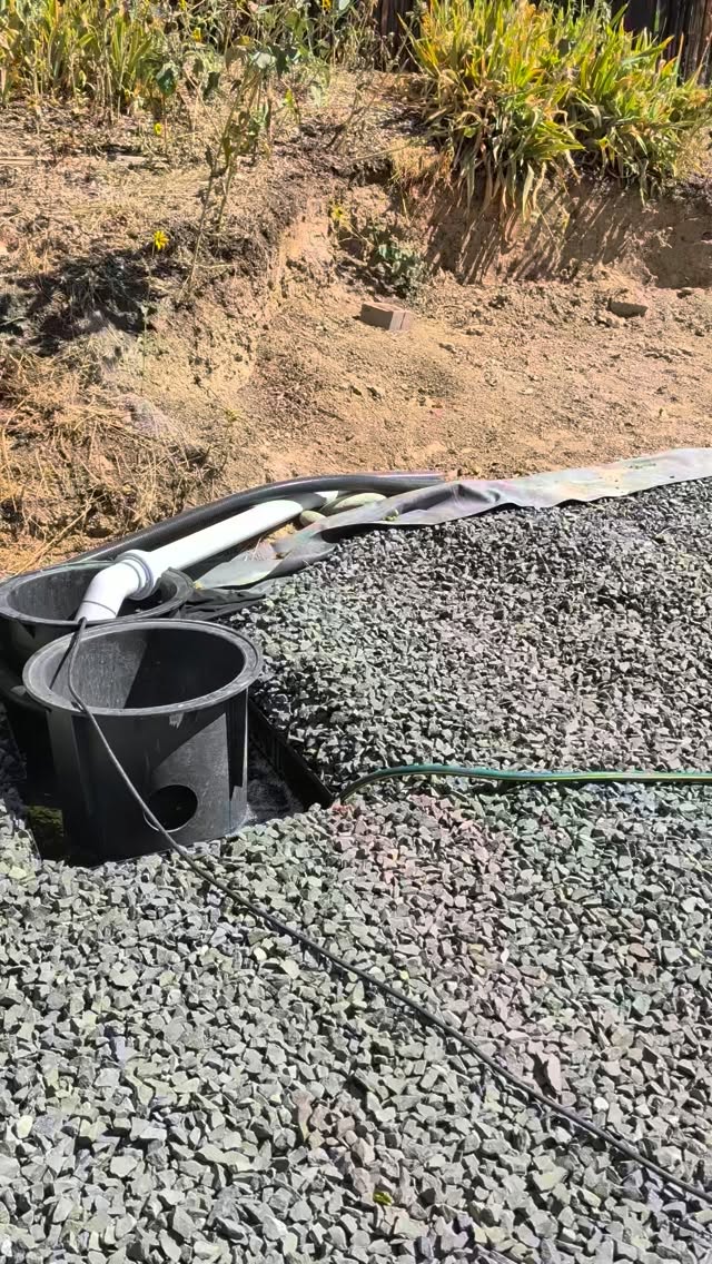 Rain harvesting reservoir patio, plunge/ cooling Pond and waterfalls. The beginnings of a backyard Oasis!!
#construction #builders #home #eagleidaho #staridaho