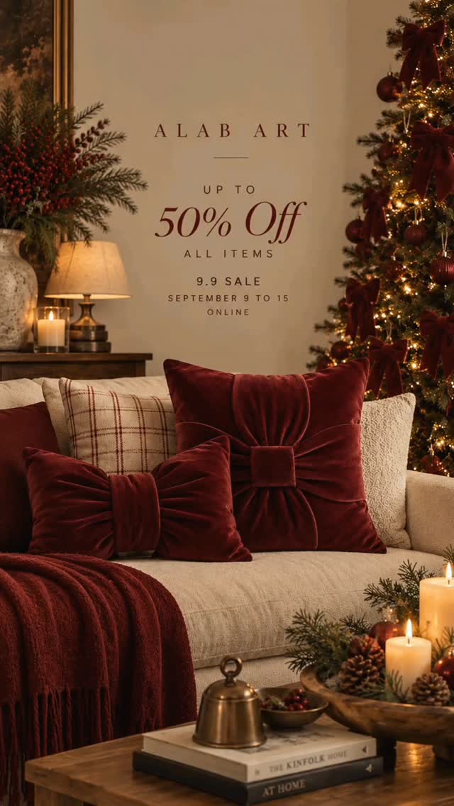 Enjoy up to 50% OFF all items online
September 9–15, 2026.
Don’t miss out—shop your Alab Art favorites while stocks last.
www.alabartworksandhomedecor.com
#AlabArt #99Sale #AlabArtHomeDecor #HomeDecorSale #ChristmasCollection