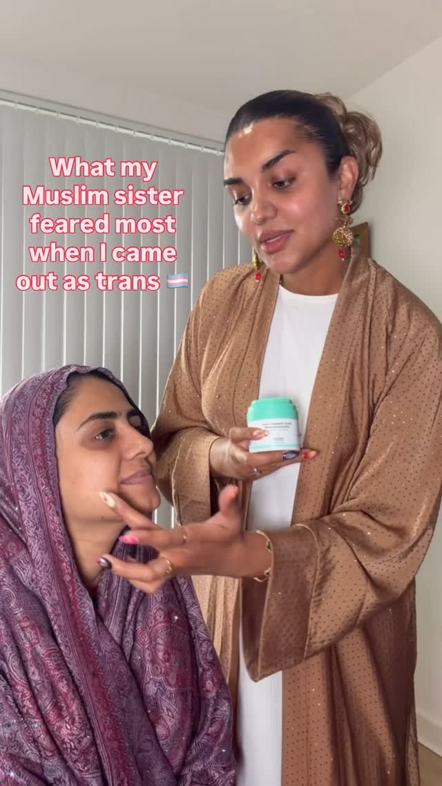 When I came out as trans, I was not the only person confronting fear. My sister was navigating family expectations, our Muslim upbringing and the fear of how the world would treat me. This is the side of transition people rarely ask sisters about. We are finally speaking about it together 🤍
.
Products used
@drunkelephant @spacenk moisturizer
@maybelline primer
@makeupbymario eyeshadow palette
@hauslabs foundation & contour stick
@kosas impressionist multistick
@hudabeauty @bootsuk easy bake powder
@morphebrushes_uk lip liner
@kosas lip plumper
@mcobeauty_uk setting spray
#trans #sisters #muslim #lgbt #family