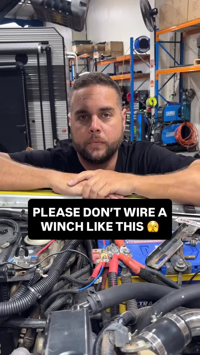 This is why 12V wiring isn’t something we take lightly.
While rewiring this 79 Series, we found the winch power cable running directly from the battery without an isolator.
That’s a high-current cable running through the vehicle permanently live. If it gets damaged you’ve got a serious fire risk.
If you’ve got a winch fitted, do you know how yours has been wired?