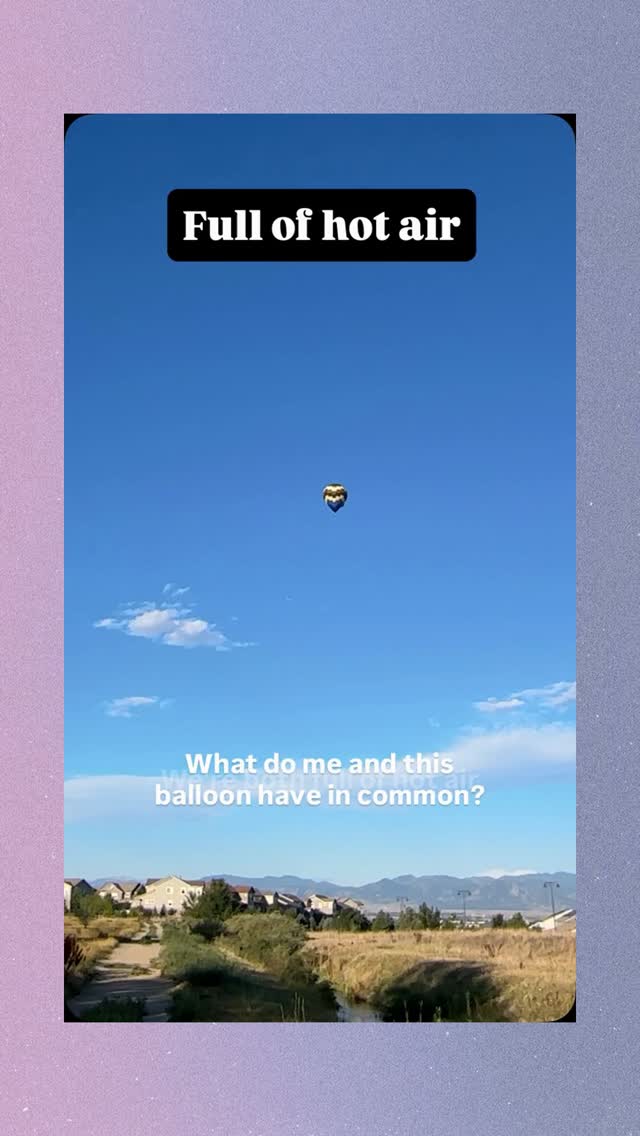 This hot air balloon, and I have so much in common! 😊🎈#dadjoke #hotairballoons #denverballoonguy