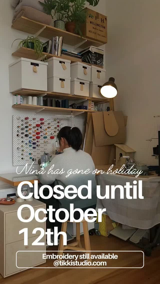 Hello all!
I will be back home in Canada for the next few weeks for some family time! See you all back in October.
NO REPAIR and ALTERATIONS but EMBROIDERY AVAILABLE!