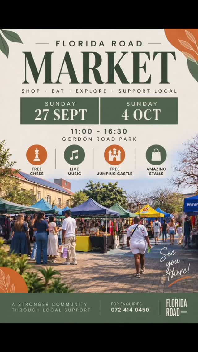 THE FIRST AND LAST SUNDAYS OF THE MONTH. - FLORIDA ROAD MARKET.
Come for the market. Stay for the vibes
#durbansundaymarket #durbanmarket #sundaymarket #durbanfun