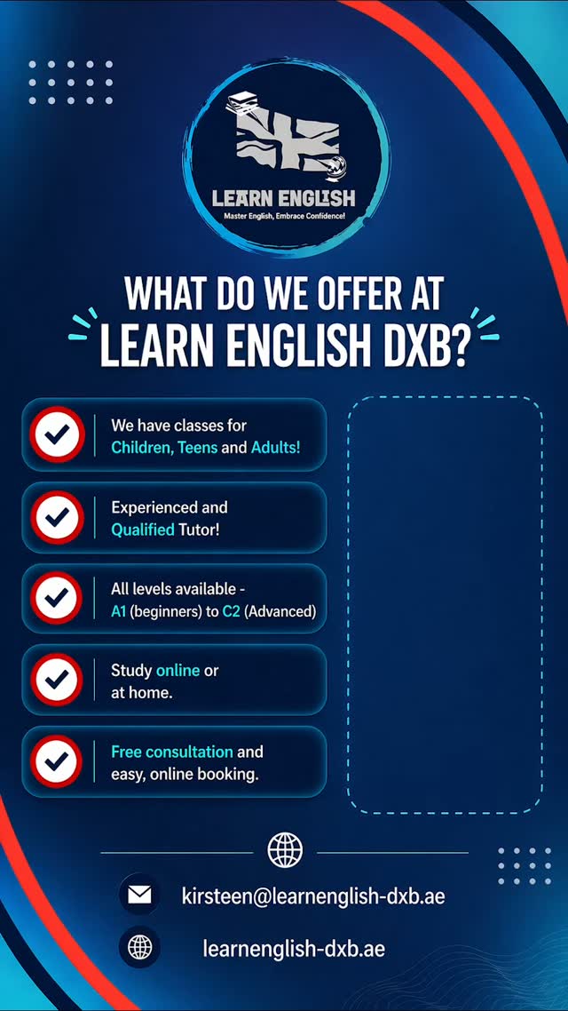 #MasterEnglish_and_embraceconfidence with #learn_english_dxb #book_your_free_consultation Today for #generalenglish #privateclasses