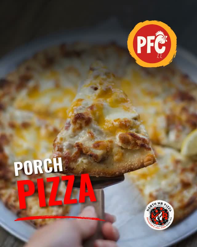 Porch's Fried chicken and North Mr. Pizza's pizza decided to hang out! 🍗🍕
The Porch Pizza is loaded with fried chicken, bacon, mozzarella and cheddar over a creamy Alfredo base.
🤍 Alfredo base
🍗 Fried chicken
🥓 Bacon
🧀 Mozzarella + cheddar
🍯 Honey butter drizzle
🍋 Lemon wedges
It’s September’s Kitchen Rotational Pizza, so don’t wait too long to try it!
Honey butter on pizza: genius or absolute genius?
🌐 Order online: northmrpizza.com
📸 Tag us: @mrpizza_north
🕚 Mon–Sat 11–9 | Sun 12–9