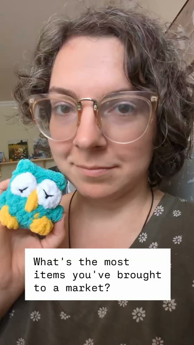 I just finished preparing $5000 worth of items for a show. That averages out to 500 items.
How about you?
Lil Owl Pattern by me. Available on my website and Etsy shop.
#market #crochet #amigurumi #smallbuisness