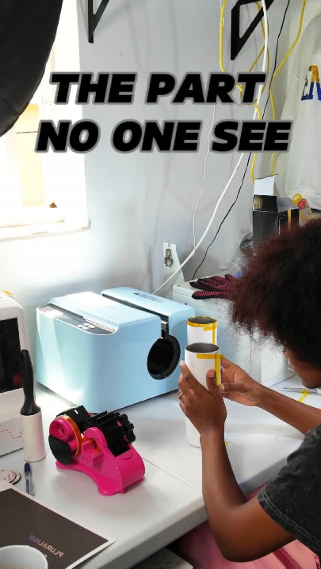 ✨ THE PART NOBODY SEES… 👀
Come behind the scenes with me as I prep 15 CUSTOM TUMBLERS for pressing! 🥤🔥
Everybody sees the finished tumbler, but nobody really sees the prep that happens BEFORE I can even press it. 😮💨
Each tumbler has to be prepped, cleaned, wrapped, aligned, and secured properly so I can get that clean, smooth, professional press every time 💯
And yes… doing this for 15 tumblers takes TIME! 😂 But the little details matter when you're creating quality custom products
This is the REAL behind-the-scenes of running a custom business. 🫶🏽✨
Would you like to see the actual pressing process next?
#BehindTheScenes #TumblerBusiness #CustomTumblers #SublimationTumblers #SublimationBusiness