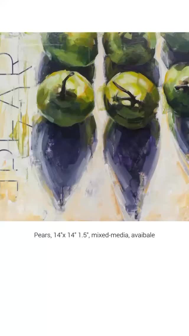 Pears • 14” × 14” × 1.5” • mixed media • available
This is Pears, the September painting from my 2026 calendar.
Every year I create twelve paintings for my calendar, and each month is paired with a recipe. September’s is Pear & Brie Grilled Cheese—sweet pears, melty Brie, and a little honey. So good!
For the 2027 calendar, I chose Drinks! Each painting is paired with a drink recipe—a mix of cocktails and zero-proof drinks.
2027 calendar pre-orders are now open!
Link in bio.
#AnnieSalnessArt #StillLifePainting #MixedMediaArt #ArtCalendar #PearPainting