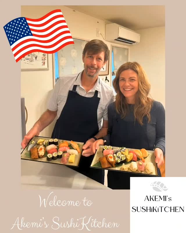 We welcomed a couple from Atlanta, Georgia.
This is their first trip to Asia, and they wanted to come to Japan.
Yesterday, they ate some fresh tuna at the Tsukiji Outer Market, and today they came for a sushi lesson. They said that they are going back to Tsukiji again tomorrow.
These two sushi fans were very happy with the lesson, saying that it was “a great experience” for them. I couldn’t be happier!
Thank you for coming!
☆Fun sushi making lesson☆
For reservations and more information, check the URLs in our profile: @akemis_sushikitchen
アトランタからご夫妻2名のゲストをお迎えしました。
初めてのアジアは日本に行きたい!と来日。
昨日は築地場外で新鮮な鮪を食べ、今日は寿司レッスン、明日はまた築地へ行くそうです。
寿司ファンのお二人に「楽しい体験だった」と喜んでいただき、嬉しい限りです。
ご来店、ありがとうございました!
ご予約や詳細は プロフィール @akemis_sushikitchen 内URLをチェックしてください
#Tokyo #SushiLesson #EdomaeSushi #SushiMakingLesson #JapanTravel