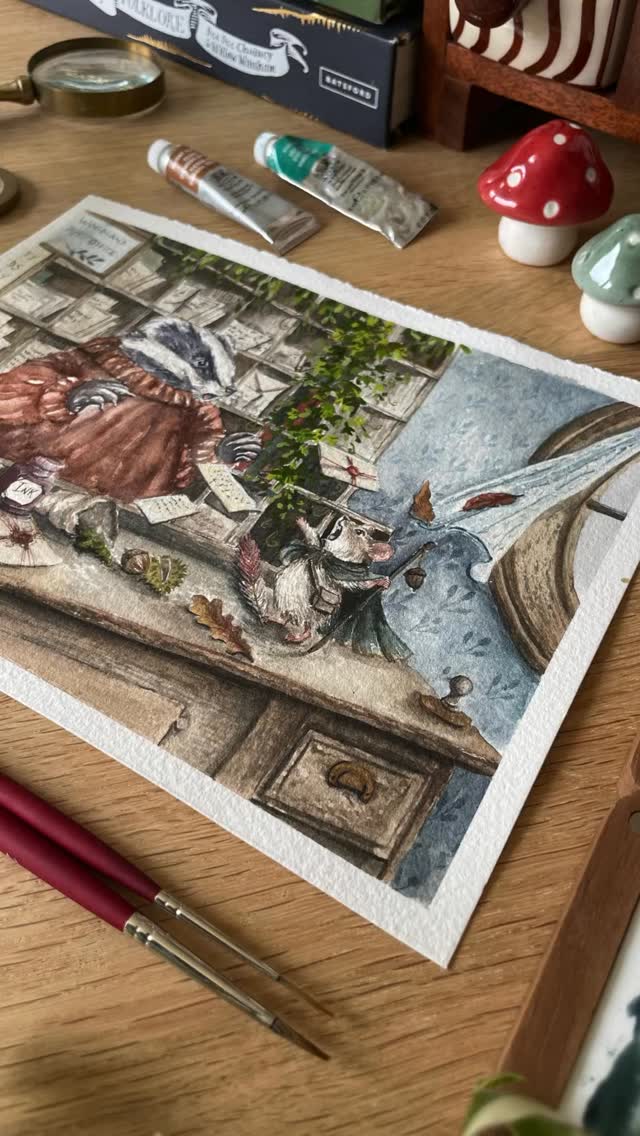 Sneak peek of the artwork for the first tale. Watch the full video on my Patreon. Enjoy x
.
#woodlandmagic #woodlandartwork #woodlandcreatures #watercolourart #paintingvideo