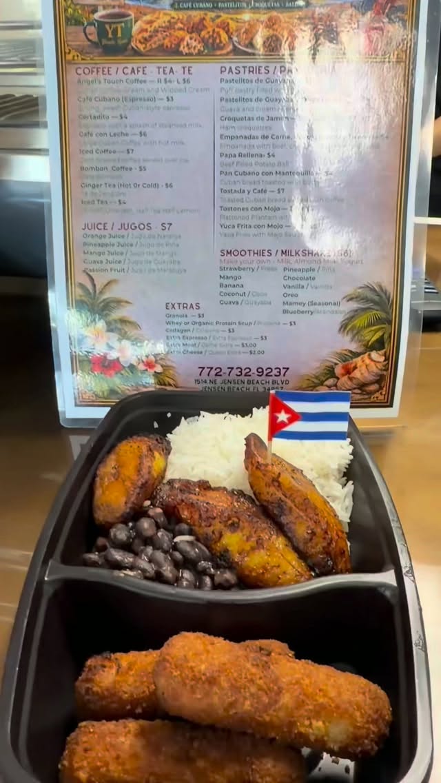 🇨🇺🔥 ¡YA ESTÁN LISTAS NUESTRAS OPCIONES PARA LLEVAR!
OUR NEW TO-GO OPTIONS ARE READY! 😋🍽️
Craving some Cuban flavor? 🇨🇺 Pick up your favorites and enjoy them wherever you go!
🍚 Arroz • Rice
🫘 Frijoles Negros • Black Beans
🌿 Yuca • Cassava
🍌 Maduros • Sweet Plantains
🟢 Tostones • Fried Green Plantains
🍗 Pollo • Chicken
🍤 Camarones • Shrimp
🐷 Cerdo • Pork
🥓 Jamón • Ham
🇨🇺 Croquetas Cubanas
…and MUCH MORE! 🤤🔥
¡Pide para llevar! • ORDER TO GO! 🛍️🍽️
Fresh Cuban flavors prepared with mucho sabor y cariño. 🇨🇺❤️
📍 1514–1520 NE Jensen Beach Blvd, Jensen Beach, FL
📞 772-732-9237
🌐 www.YanelisTejeda.com
¡Ordena hoy! • Order yours today! 🔥🇨🇺
#CubanFood #ComidaCubana #CubanFoodToGo #JensenBeach #CubanCafe Tostones Maduros CroquetasCubanas FrijolesNegros Camarones TreasureCoast FloridaFoodie JensenBeachFL
