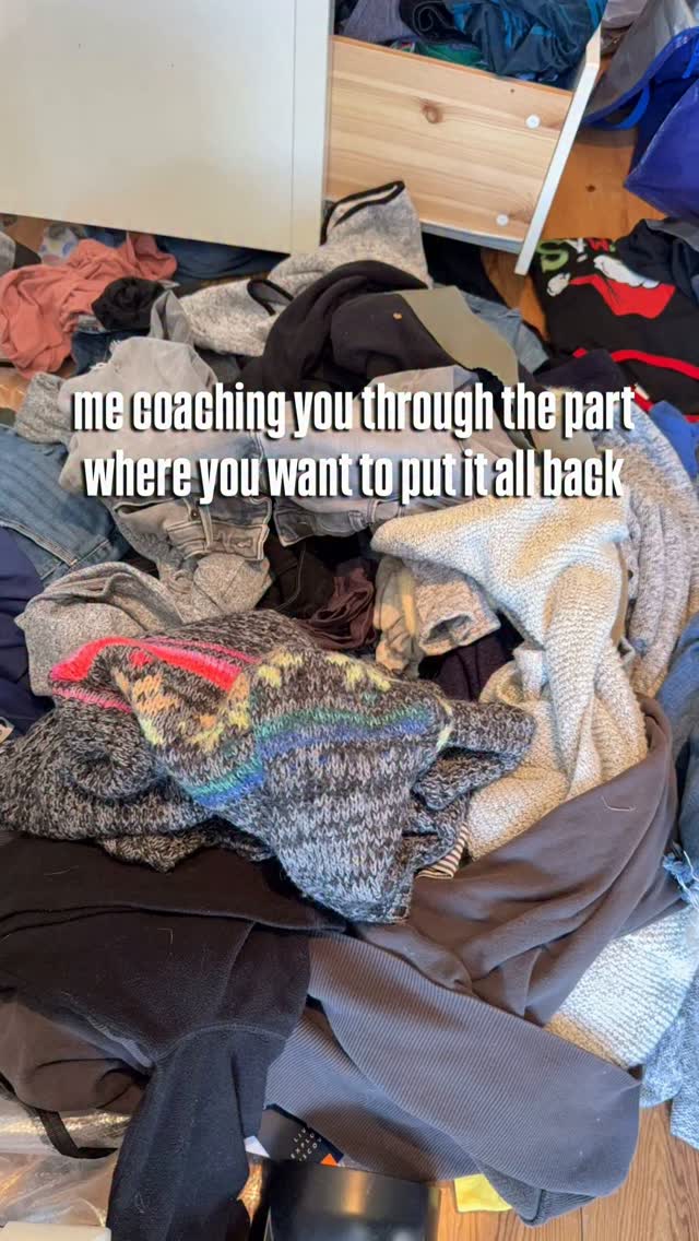 decluttering is all fun and games until everything you own is on the floor
this is usually the exact point people want to quit
keep going
make the decisions
get through the pile
future you is going to be VERY glad you did
__________
#professionalorganizer #homeorganization #organizedliving #simplifyyourhome #declutteredlife
professional organizer, home organizing, decluttering, declutter your home, home organization, cluttered home, organized home, organizing systems, organizing tips, busy moms, busy parents, busy professionals, overwhelmed mom, mental load, life admin, household management, home management, toy clutter, basement storage, donation pile, clutter habits, decision fatigue, too much stuff, home systems, easy to tidy home