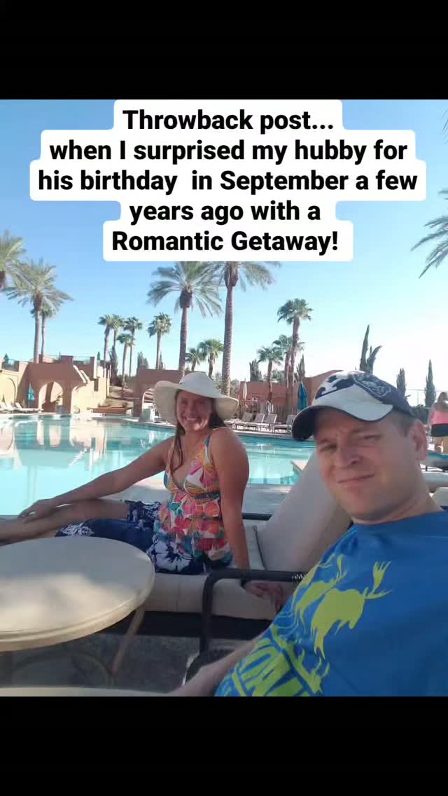 I love this memory when I surprised my husband near his birthday with a surprise getaway near Henderson, Nevada.
As a Romance Coach and Romantic Getaway Specialist, I would love to help you plan and book your next romantic getaway as well!
#romanticgetaway #romanticgetawaysmadeeasy
#romanticvacation #romanticvacay #couplesgifts
