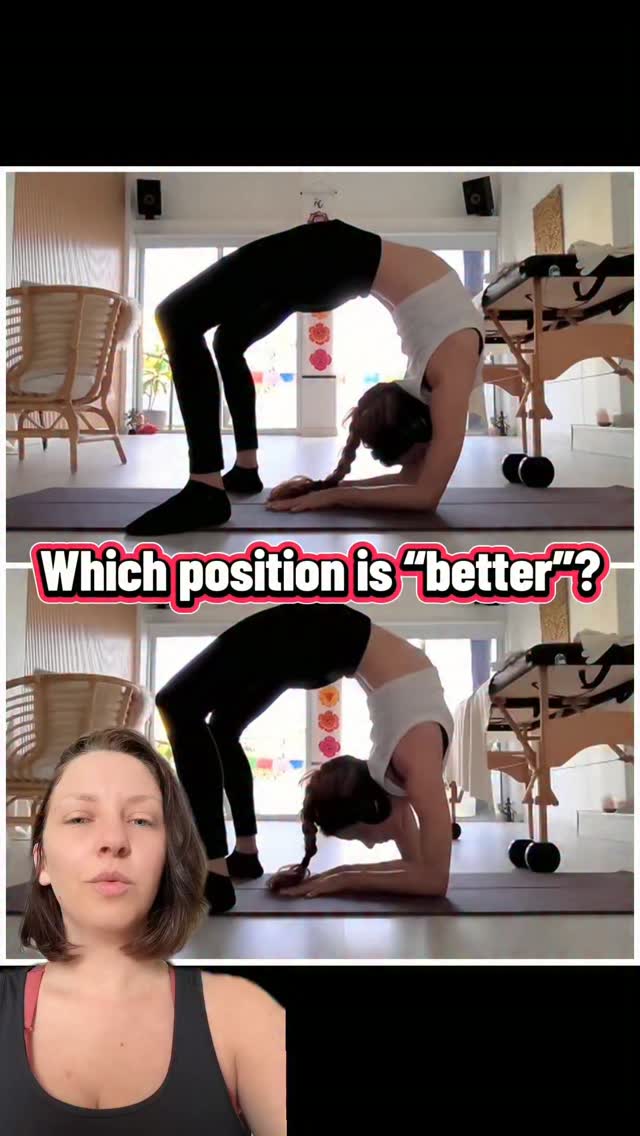 Which position is better? Let’s discuss!
It’s all about intentions and the goal you have for doing the specific pose.
And to be clear, I’m not saying it’s *useless* to do the shoulder heavy version, but as a coach, I don’t find it to be a super necessary position for most people. There are better, more targeted ways to improve shoulder flexibility 💯
What do you think though?
Do you prefer one version to the other?
Or does my reasoning draw you to the bottom version? 😆
Stay Shrimpy 🦐
Like it? share it! 💌
Have questions? Ask in the comments 👇
#trainingwithcatiebrier
#contortiontraining
#shrimparmy
#notyoga