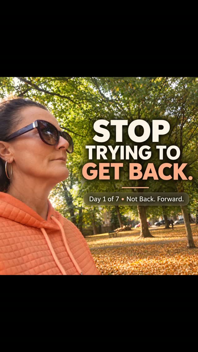 DAY 1 OF 7 — NOT BACK. FORWARD. 🧡
I saw this this morning and it genuinely stopped me in my tracks…
“Please stop trying to ‘get back’ to the woman you used to be. She got you here. Thank her. Then go meet the woman you haven’t been yet.”
Bloody hell. That hit me!!!!
Because how often do we say it?
“I just want my old body back.”
“I want to get back to the weight I was.”
“I want to feel like I did in my 30s.”
“I just need to get back on track.”
And I do it too.
But I’m 53.
My body has changed.
My life has changed.
I’ve changed.
And actually, maybe that woman I used to be has already done her job.
She got me here.
Through the good bits, the hard bits, the messy bits, the lessons, the mistakes, the rebuilding, the starting again.
So maybe the goal isn’t to keep chasing her.
Maybe it’s to thank her…
…and start getting curious about the woman I haven’t been yet.
Who do I want to become now?
Stronger?
Healthier?
More confident?
More energetic?
More at peace with myself?
Less obsessed with shrinking my body and more interested in actually living in it?
That one quote has got me thinking about so much — ageing, body image, confidence, weight, identity, all of it.
So for the next 7 days, I’m going to unpack some of this.
Not back.
Forward. 🧡
What are you ready to stop trying to “get back” to?
Original quote by Kim Stocklmeir.