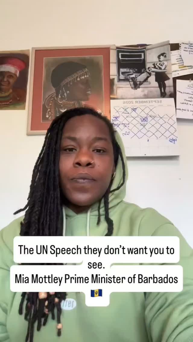 #Repost reneestormz
——
@mamottley took the stage at the UN and dropped the most articulate, real truth bombs on them. They will show you Trump & Satanyahu, but these are the leaders that need more air time as they speak common sense and for the people. They have ideas of progress that benefit humanity, instead of just war.
Thank God for humans like Madame President! 🇧🇧
#Barbados #War #Love #Humanity