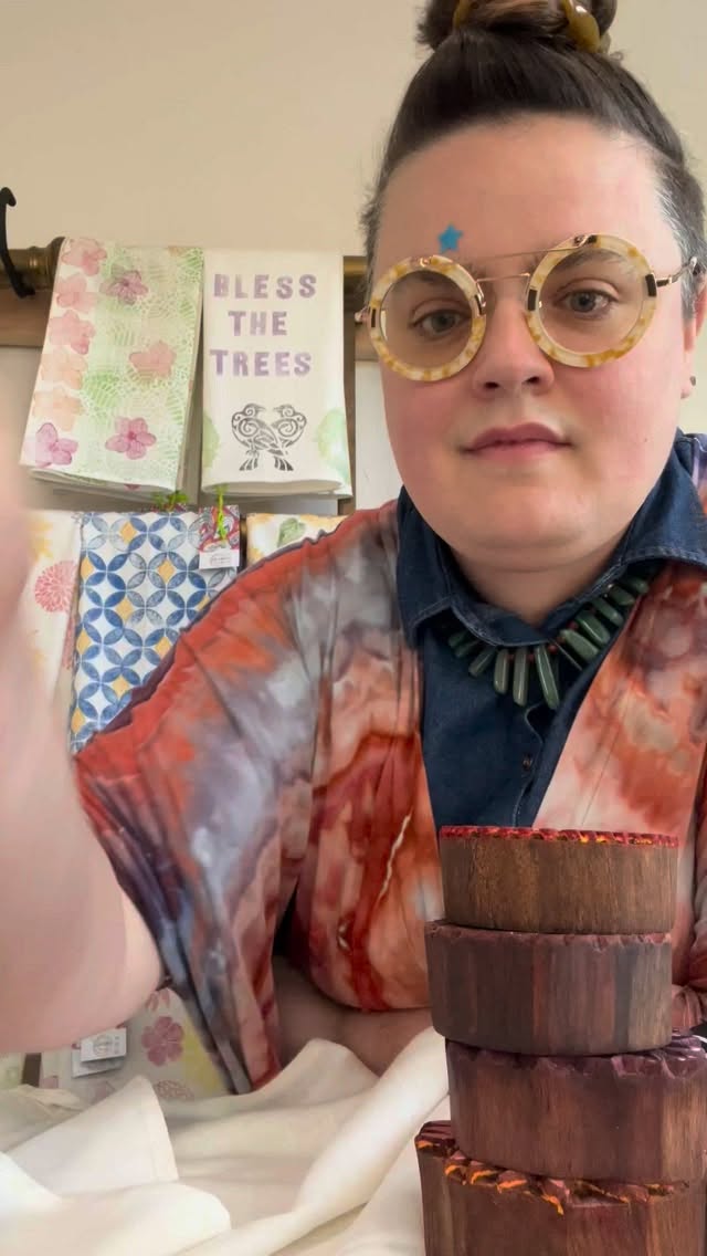 Learn more about how I make the Dahlia towels and all of my other hand block printed textiles in my studio! This summer is my first time working with flower patterns and I’m in love with building gardens of color that are bright year-round.
Each one is made with care and will bring beauty and joy to your life every time you use it.
Preorder the Dahlia Towel via the link in bio or my website www.rhys.earth/shop before October 8.