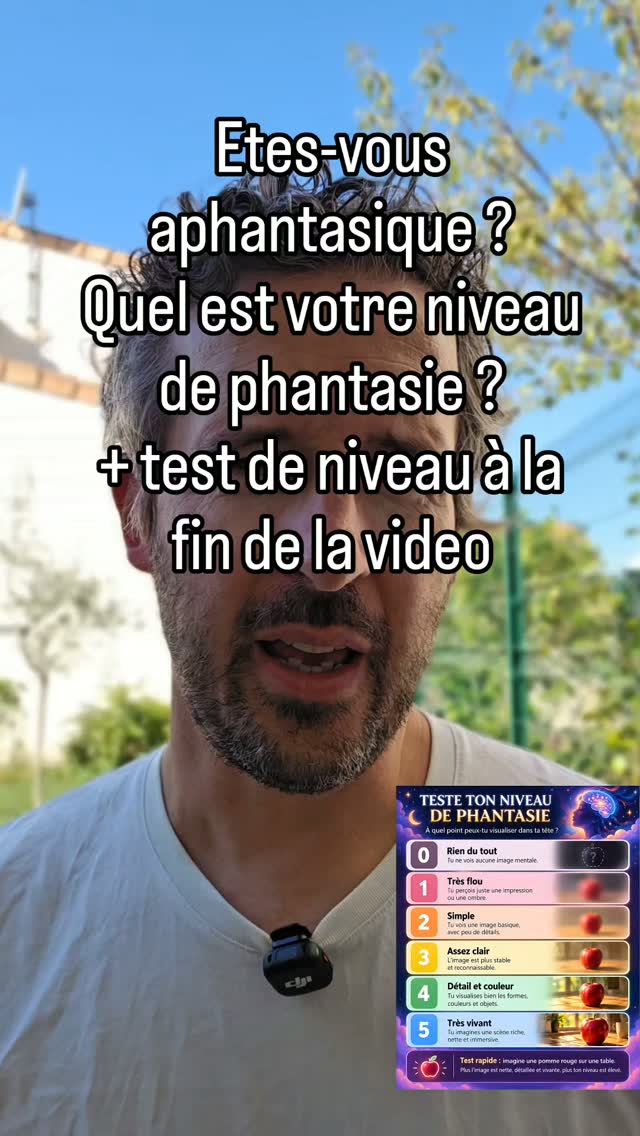 J'attends vos retours 🤗, souvent cela passe inaperçu... et devinez mon niveau d'aphantasie avec le test à la fin et par rapport à ma médiumnité 😉