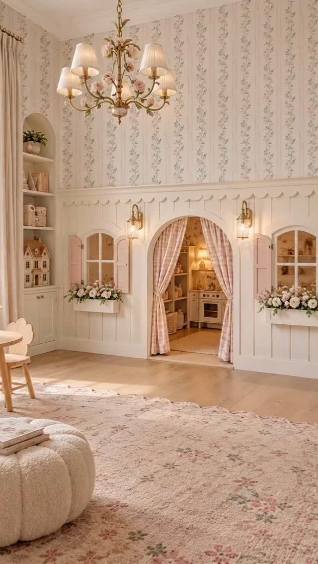 Play dates for hours in spaces like these.
Featuring our Lacey Lou wallpaper.
Let’s upgrade the playroom. 😍
Save this post for girly room inspo.
Follow Indy bloom for more ideas like these and for the prettiest floral wallpaper.