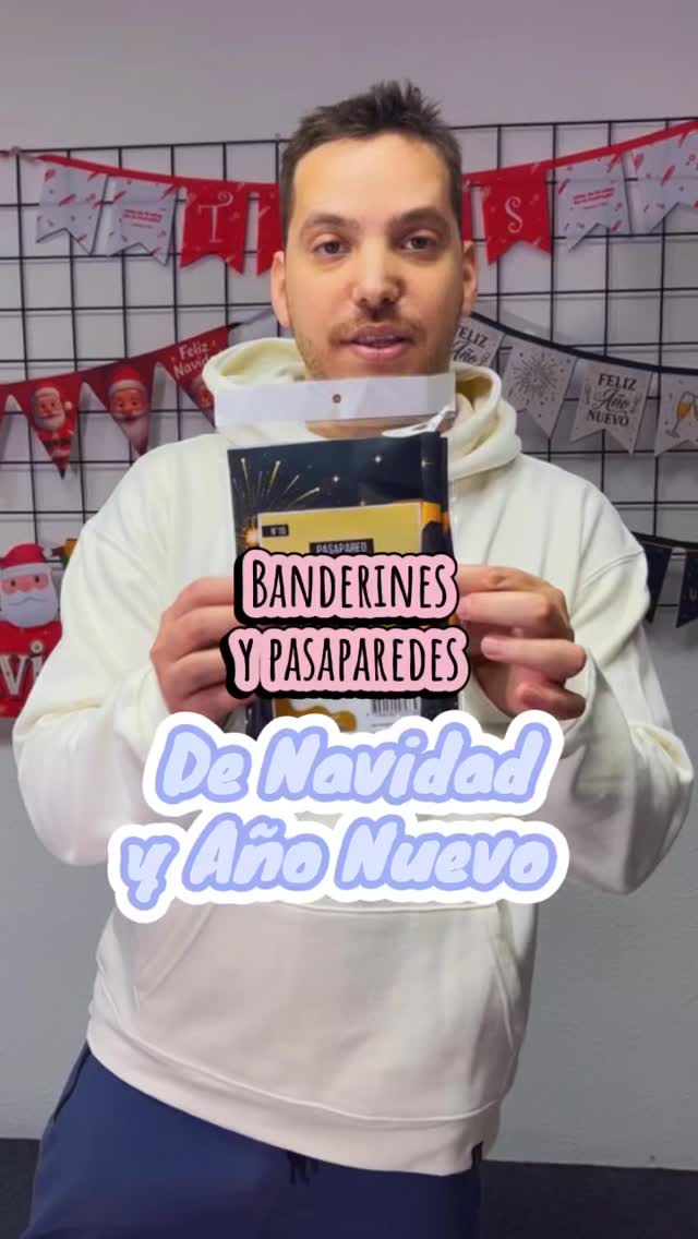 Los mejores banderines y pasa paredes de Navidad y Año Nuevo. Los puedes encontrar en nuestra web y ofrecérselas a tus clientes.