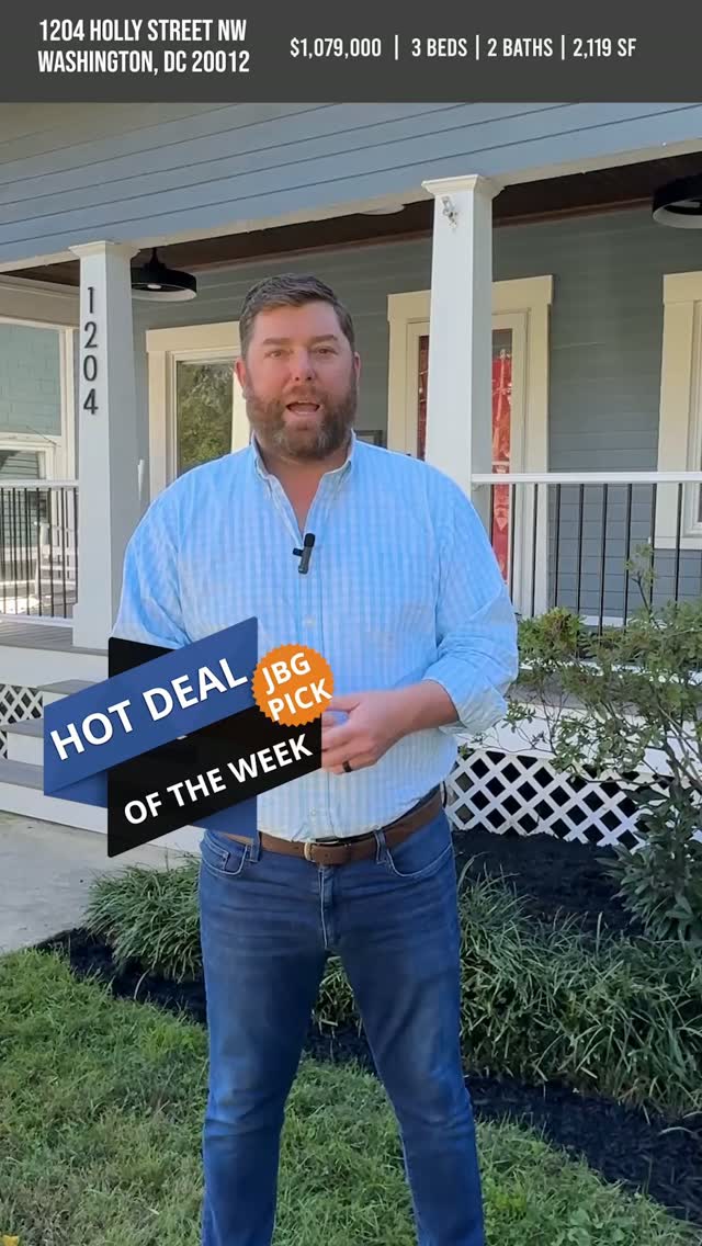This week’s Pick of the Week is our own listing, and it’s a great one. 1204 Holly Street NW is a 1922 bungalow in Shepherd Park with a front porch swing, a wood-burning fireplace, a kitchen with custom cherry cabinets, and a level, fully fenced backyard with a screened porch.
Open house this Sunday, October 11, from 1:00 PM to 4:00 PM.
Catch the full tour on YouTube. Link in bio.
JT Burton
(301) 928-3456
#JewelerBurtonGroup #ShepherdPark #CompassRealty