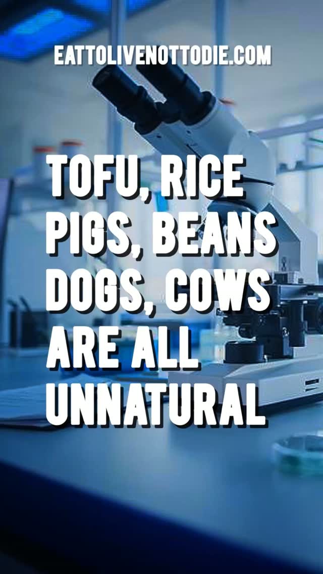 TOFU, RICE, BEANS, COWS ARE UNNATURAL #etlntd