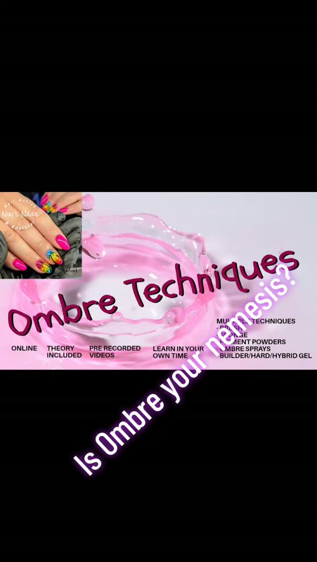Is Ombre your nemesis?
Check out my Ombre Techniques course!
You'll learn
💕UV Curing theory
💕Colour Theory
🫶🏼Gel Polish Ombre
🫶🏼Glitter Ombre
🫶🏼Pat Pat Ombre
🫶🏼Ombre Spray
🫶🏼Pigment Powder Ombre
✨Builder/Hard/Hybrid Gel Ombre
Code OMBRE will give you money off till 14th October only!
www.nikisnails.co.uk/courses
#ombre #ombrenails #gelpolishombre #ombrebrush