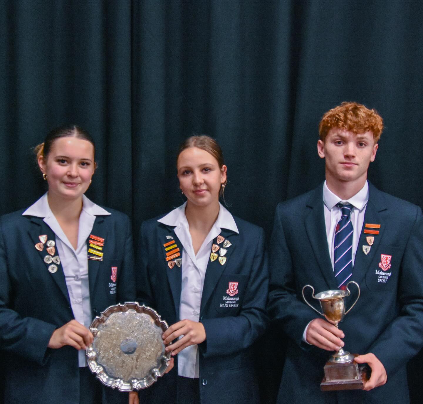 Congratulations to our sports people of the year, MJ, Charlie and James #mahu #mahurangicollege